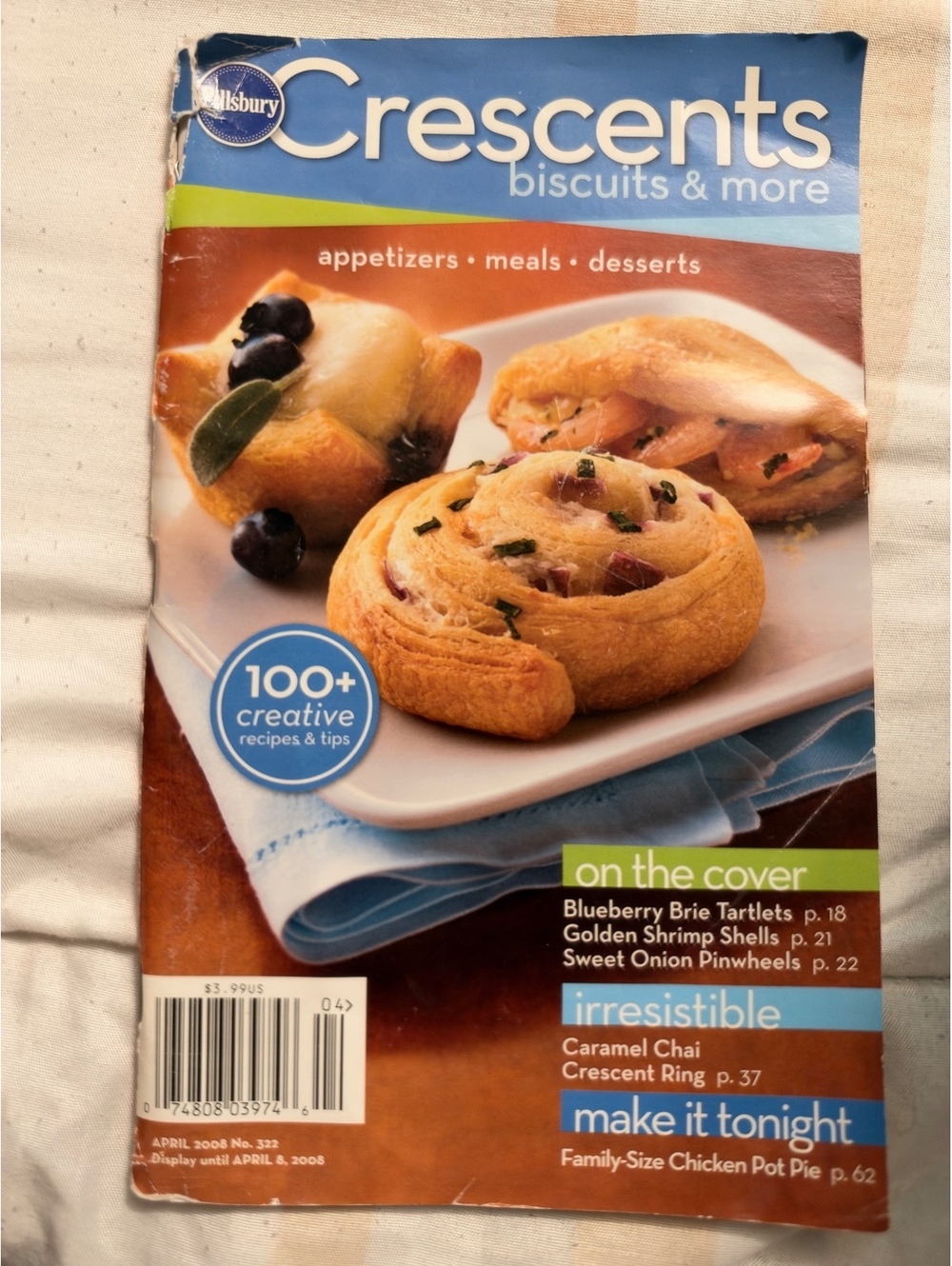 Pillsbury Crescents Biscuits & More Magazine April 2008 Issue
